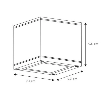 Kostka lampa sufitowa Aven 22963/01/30 zewnętrzna czarna cube