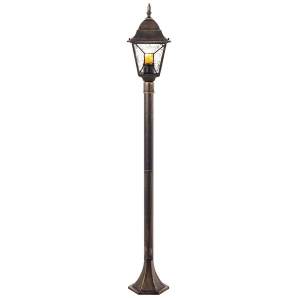 Uliczna lampa latarnia Janel 90984A86 retro metalowa czarny złoty