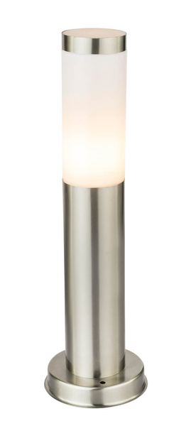 Stojąca lampa ogrodowa Boston 3158 Globo tuba IP44 stalowa srebrna