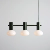 Szklana wisząca lampa Flo 3 Moss 7000E26_S do sypialni zielona