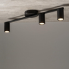 Nowoczesne tuby do przedpokoju Sky czarna lampa metalowa