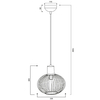 Zwis lampa salonowa GILA 365790132 Trio koszyk kula loft czarny