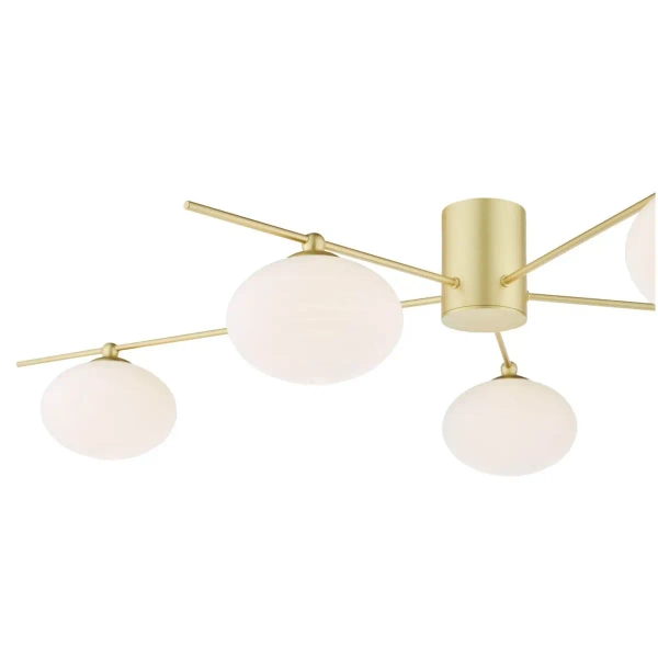 Plafon kulisty do przedpokoju Jasper JAS5435 szklany biały złoty