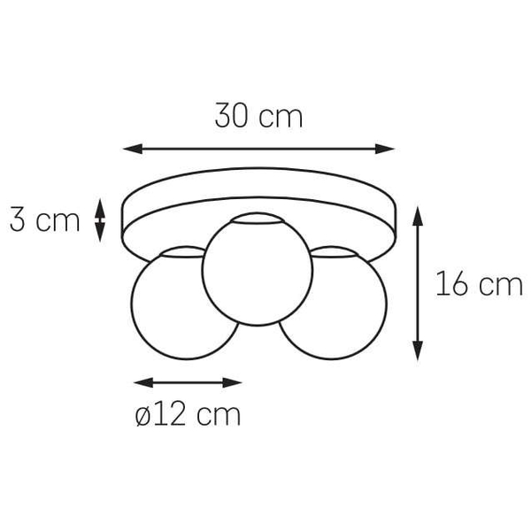 Plafon LAMPA sufitowa MIJA 30669303 Kaspa szklana OPRAWA modernistyczna okrągła kule balls do łazienki IP44 chrom białe