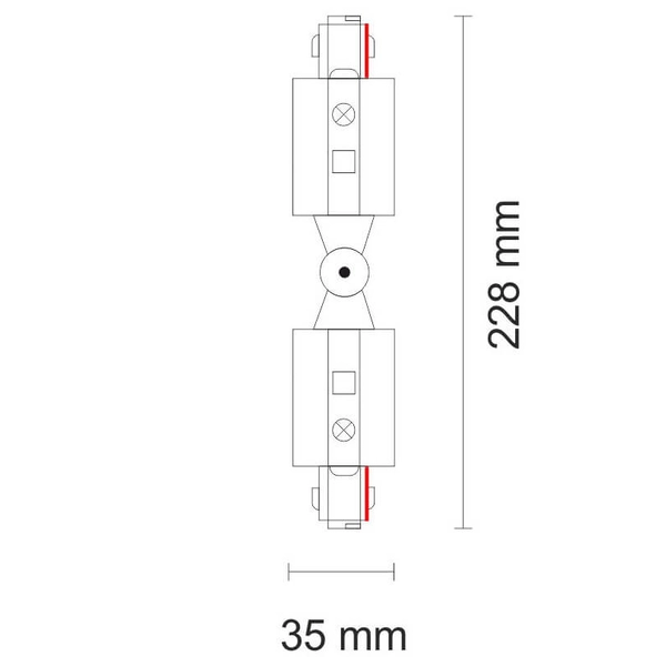 Łącznik nastawny do szynoprzewodu 8121 Shilo 3-fazowego czarny