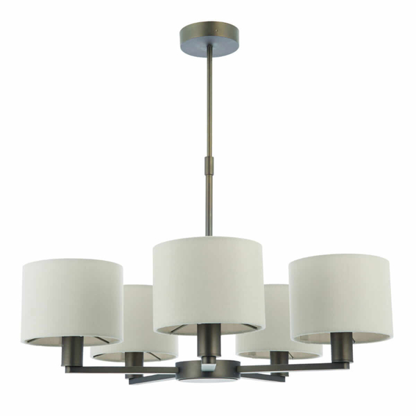 Wielopunktowa lampa wisząca Daley 73017 Endon antyczny brąz biała