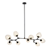 Salonowa lampa wisząca Modern orchid ST-1232-9 BLACK TRANSPARENT Step molekuły czarna