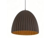 Ryflowana lampa wisząca Elva LP-0809/1P CF z żywicy coffee brązowa