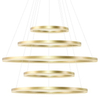 Wisząca lampa z pilotem Halo AZ5352 150+120+100+80+60 LED 180W ringi złote