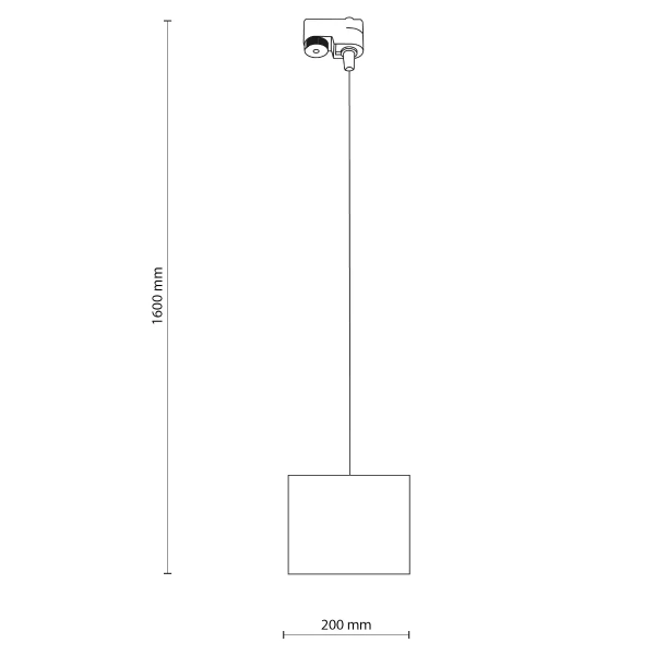 Szynowa lampa jednofazowa wisząca Tracer 10678 tuba szary