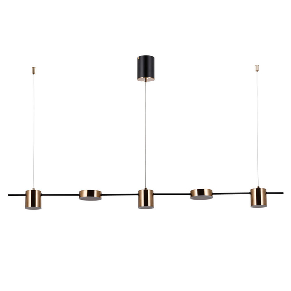 LAMPA wisząca REMDAL PND-16374-5-BK-4K Italux modernistyczna OPRAWA LED 30W 3000K metalowe sticks czarne