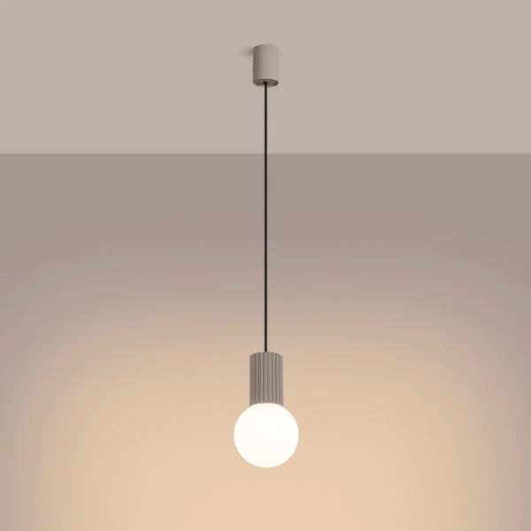 Okrągła lampa wisząca HALO SL.1744 szklana kulista kaszmirowa