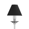 Lampa ścienna nad łóżko Glamour LP-979/1W Light Prestige czarny abażur srebrna 
