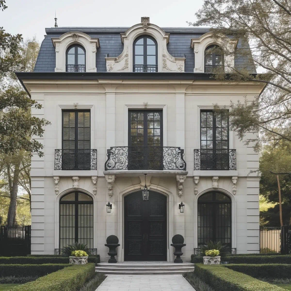 Ścienny kinkiet latarnia Zurich W01609BK Cosmolight szklany IP23 czarny