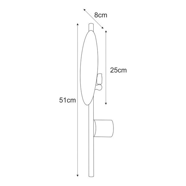 Designerska lampa naścienna Rega K-4637 Kaja czarny kinkiet nad lustro
