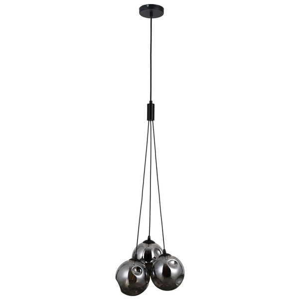 Lampa wisząca Perlos PND-54456-3A-HB-SMG Italux kule balls czarne