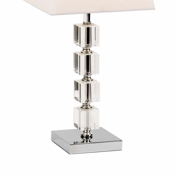 Nowoczesna lampa stołowa Murford 96940-TLCH Endon abażur tkanina metal biały