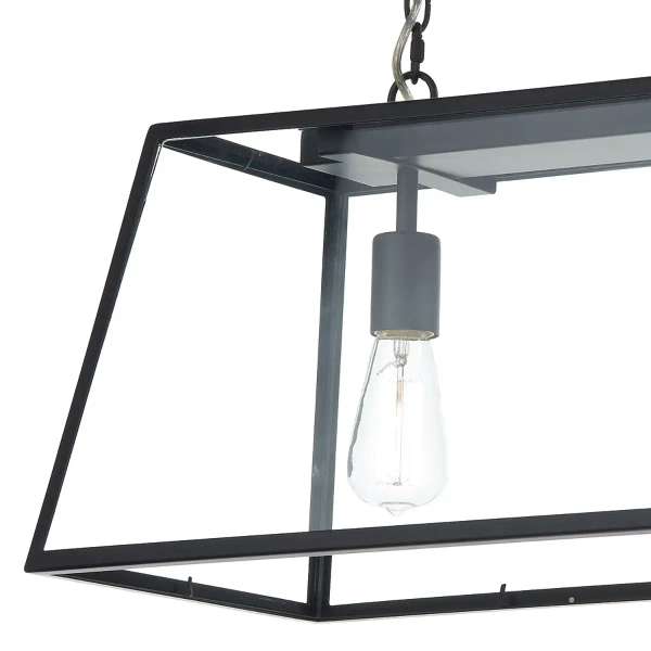 Loftowa lampa wisząca Academy ACA0322 nad wyspę szklana czarny