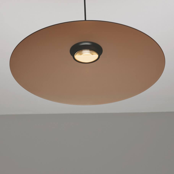 Lampa zwisająca PECA LE44272 LED 17W 3000K dysk czarna brązowa