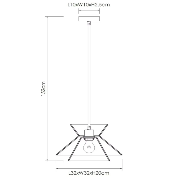 Ekologiczna lampa zwis TASMAN 10420/32/72 Lucide do salonu beżowa mosiądz