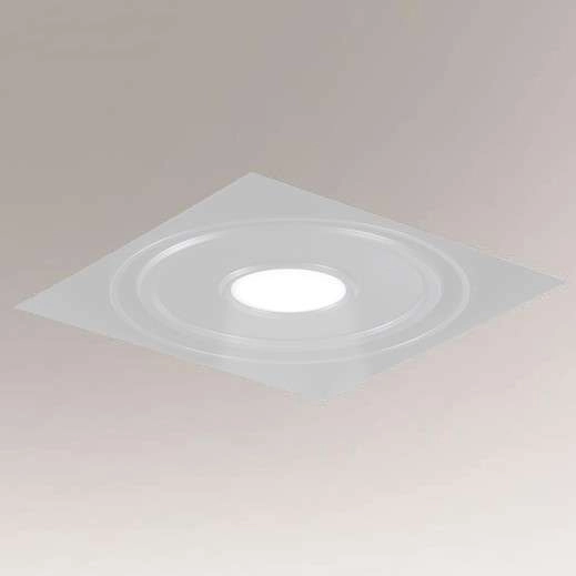 Wpuszczana LAMPA sufitowa KOMORO IL 7367 Shilo kwadratowa OPRAWA podtynkowa LED 10W regulowane OCZKO metalowe białe