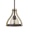Rustykalna lampa wisząca Middlefield HK-MIDDLEFIELDP1 drewniana rdzawa