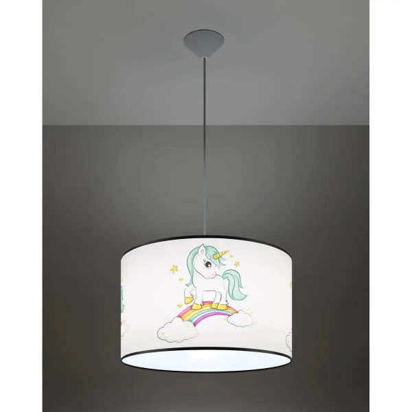 Lampa zwisająca Jednorożec SL.1413 Sollux dla dziewczynki wielokolorowa