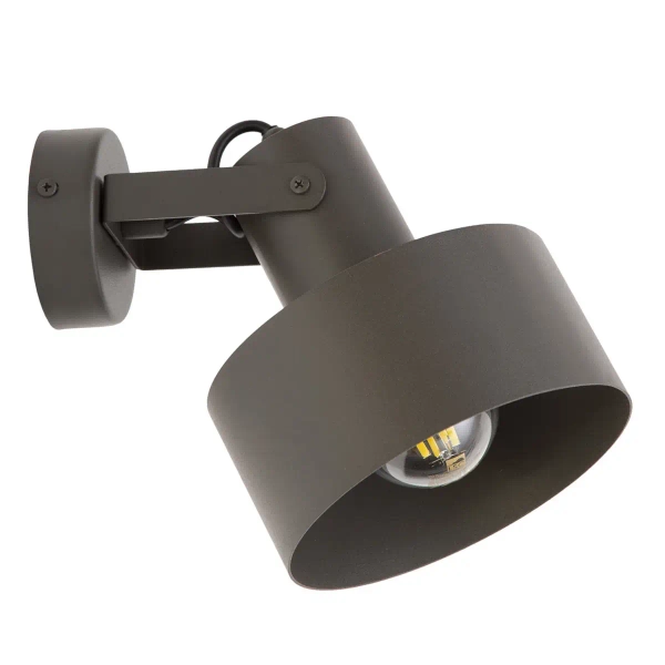 Lampa ścienna z regulacją Rif 41441 do salonu tuba ciemnozielona