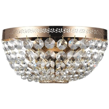 Lampa ścienna Ottilia DIA700-WL-02-G crystal złota