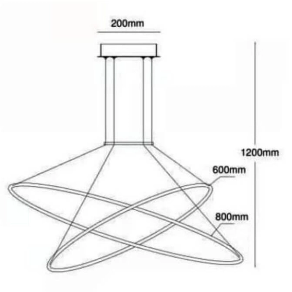 Wisząca lampa Halifax LP-940/2P BK CCT LED 45W 3000-6000K czarny