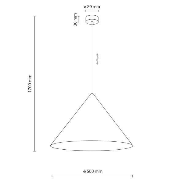 Trójkątna lampa wisząca CONO 10059 salonowa czarny
