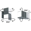 Zewnętrzna LAMPA elewacyjna CUBA 5193801012 Lutec regulowana OPRAWA kinkiet LED 23W 3000K metalowy IP54 czarny