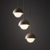 Minimalistyczna zwisająca lampa Bono Sabia 10720 mleczne kule beżowy