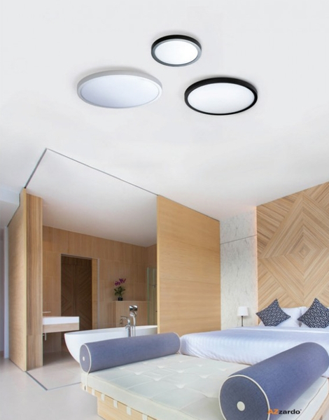 Nowoczesna lampa sufitowa Malta LED 42W do sypialni czarna