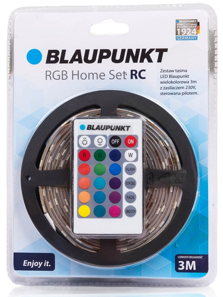 Taśma LED Blaupunkt TL12RGB-SET 16W RGB sterowana pilotem barwa ciepła 