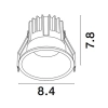 Lampa podtynkowa sufitowa ARAMIEL LE65108 LED 13W 2700K złota biała