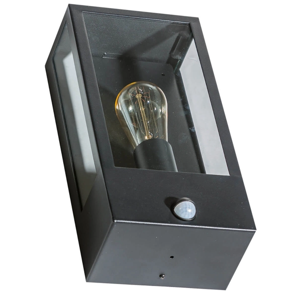 Ścienna lampa zewnętrzna Niklas AZ4487 IP44 z czujnikiem ruchu czarna