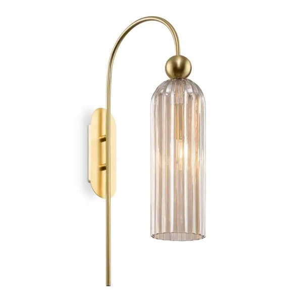 Lampa ścienna do salonu Antic MOD302WL-01CG Maytoni szklana mosiądz złota
