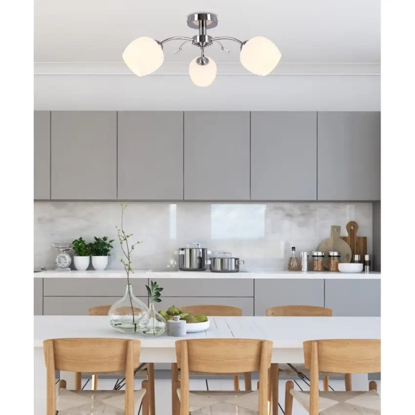 Metalowa lampa sufitowa Estar 33-09432 do kuchni chrom