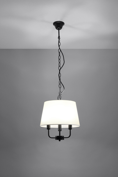 Wisząca lampa abażur Pasteri 31-01351 Candellux na łańcuchu beż czarna