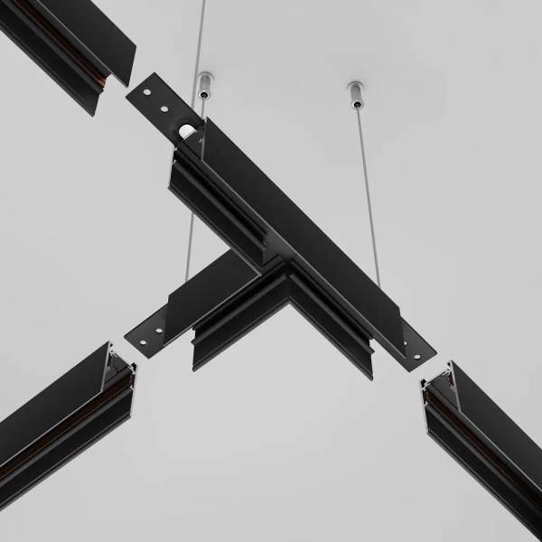 Złącze-T do systemu magnetycznego Exility TRA034CT-41B-DE metalowe czarne