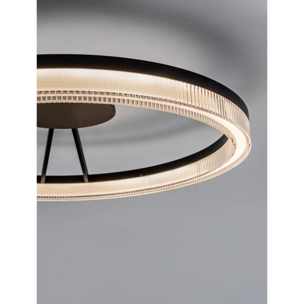 Plafon do salonu ESTARIO LE45397 LED 28W 3000K okrąg czarny