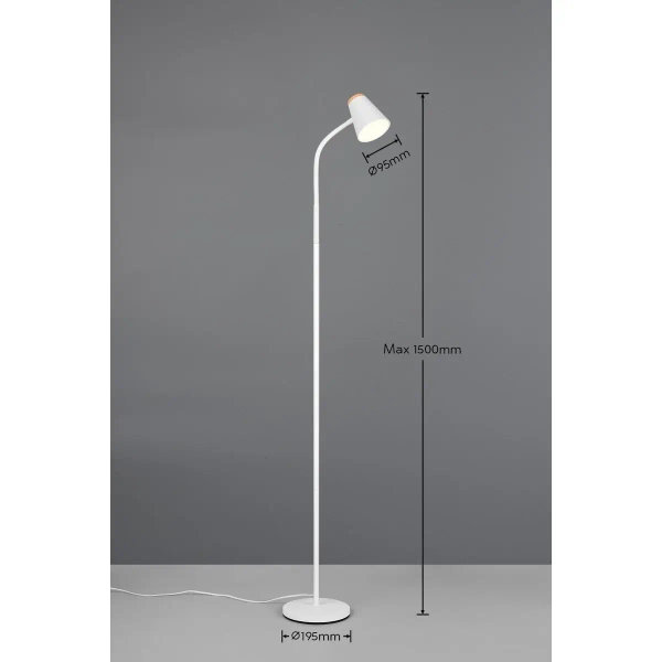 Podłogowa lampa PONGO R45831101 LED 4,5W 3000K do czytania biały