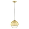 Lampa wisząca lustrzana Flash MP1238-200 gold Step szklana kula złota