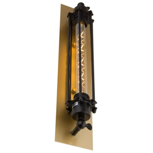 Lampa ścienna Retro Loft ABIGALI-KR-E27-GOLD-BLACK złota czarna