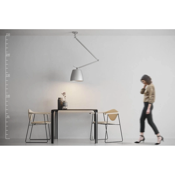 Wisząca lampa regulowana AZ2304+AZ4781 Azzardo metal chrom czarny