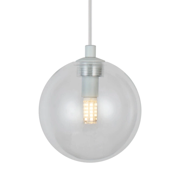 Lampa zwisowa do salonu BUBBLES AZ5953+AZ5955 Azzardo kula biała przezroczysta