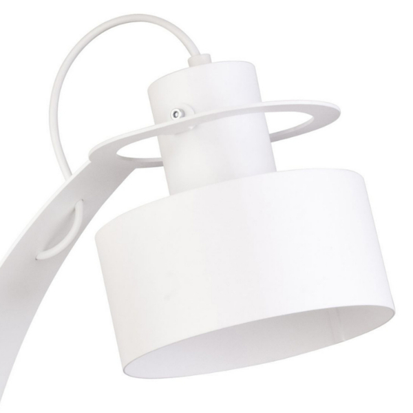 Stołowa LAMPA loftowa RIF stojąca LAMPKA biurkowa industrialny reflektorek metalowy biały