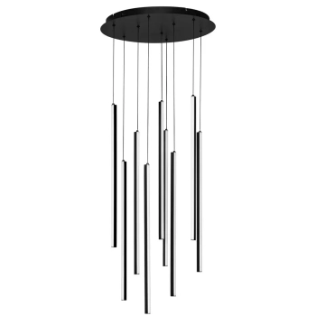Wisząca lampa sople JAVALTO LE45448 LED 48W 3200K tuby metalowe czarne