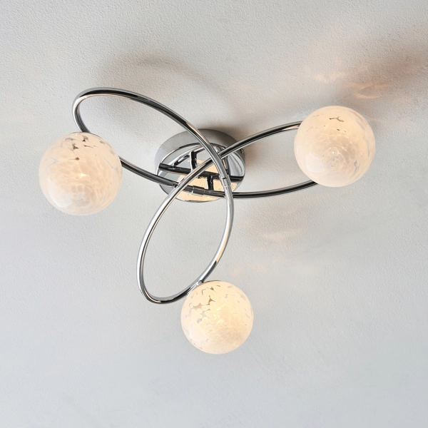 Sufitowa lampa hampton Maye L&-197230 Light& szklane kule chrom